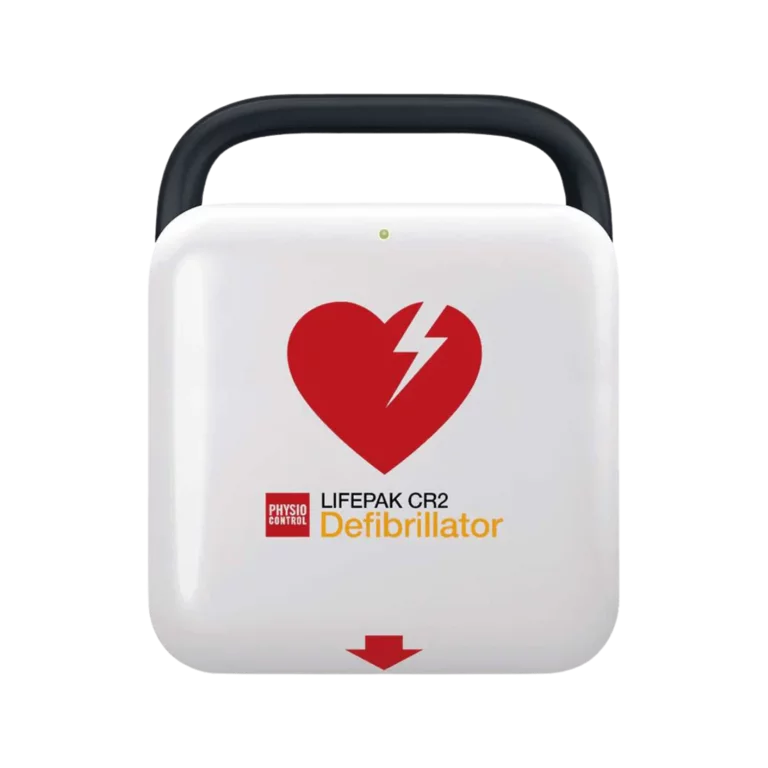 Physio Control LIFEPAK CR2 halbautomatischer Defibrillator / AED mit WLAN, Handgriff, Zweisprachig