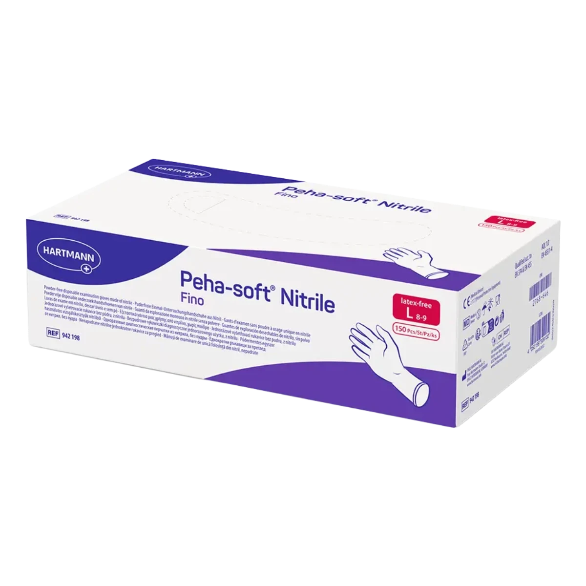 Peha-soft nitrile FINO puderfrei Größe L, Pack à 150 Stück